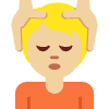 Person Getting Massage Medium Light Skin Tone Element from Twemoji Emoji Set