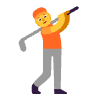 Person Golfing Flat Default Element from Fluent Emoji Flat Set