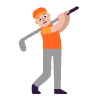 Person Golfing Flat Medium Light Element from Fluent Emoji Flat Set