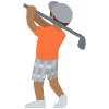 Person Golfing Medium Dark Skin Tone Element from Twemoji Emoji Set