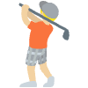 Person Golfing Medium Light Skin Tone Element from Twemoji Emoji Set