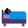 Person In Bed Flat Dark Emoji from Fluent Emoji Flat Set | Free Download as SVG Vector and Transparent PNG | Streamline emojis