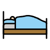 Person In Bed Light Skin Tone Element from OpenMoji Emoji Set