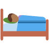 Person In Bed Medium Dark Skin Tone Element from Twemoji Emoji Set