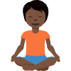 Person In Lotus Position Dark Skin Tone Element from Twemoji Emoji Set