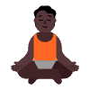 Person In Lotus Position Flat Dark Element from Fluent Emoji Flat Set