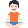 Person In Lotus Position Light Skin Tone Element from Twemoji Emoji Set