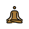 Person In Lotus Position Medium Dark Skin Tone Element from OpenMoji Emoji Set