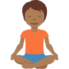 Person In Lotus Position Medium Dark Skin Tone Element from Twemoji Emoji Set