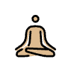 Person In Lotus Position Medium Light Skin Tone Element from OpenMoji Emoji Set