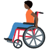 Person In Manual Wheelchair Dark Skin Tone Element from Twemoji Emoji Set