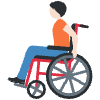 Person In Manual Wheelchair Light Skin Tone Element from Twemoji Emoji Set