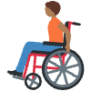 Person In Manual Wheelchair Medium Dark Skin Tone Element from Twemoji Emoji Set