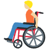 Person In Manual Wheelchair Medium Light Skin Tone Element from Twemoji Emoji Set