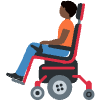 Person In Motorized Wheelchair Dark Skin Tone Element from Twemoji Emoji Set