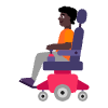 Person In Motorized Wheelchair Flat Dark Element from Fluent Emoji Flat Set