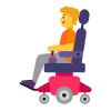 Person In Motorized Wheelchair Flat Default Element from Fluent Emoji Flat Set
