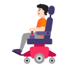 Person In Motorized Wheelchair Flat Light Element from Fluent Emoji Flat Set