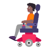 Person In Motorized Wheelchair Flat Medium Dark Element from Fluent Emoji Flat Set