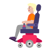 Person In Motorized Wheelchair Flat Medium Light Element from Fluent Emoji Flat Set