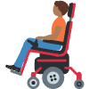 Person In Motorized Wheelchair Medium Dark Skin Tone Element from Twemoji Emoji Set