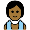 Person In Steamy Room Medium Dark Skin Tone Element from OpenMoji Emoji Set