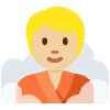 Person In Steamy Room Medium Light Skin Tone Emoji from Twemoji Set | Free Download as SVG Vector and Transparent PNG | Streamline emojis