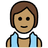 Person In Steamy Room Medium Skin Tone Element from OpenMoji Emoji Set