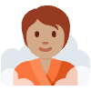 Person In Steamy Room Medium Skin Tone Emoji from Twemoji Set | Free Download as SVG Vector and Transparent PNG | Streamline emojis