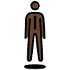 Person In Suit Levitating Dark Skin Tone Element from OpenMoji Emoji Set