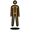 Person In Suit Levitating Medium Dark Skin Tone Element from OpenMoji Emoji Set