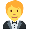 Person In Tuxedo Element from Twemoji Emoji Set