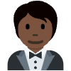 Person In Tuxedo Dark Skin Tone Element from Twemoji Emoji Set