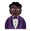 Person In Tuxedo Flat Dark Element from Fluent Emoji Flat Set