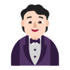 Person In Tuxedo Flat Light Element from Fluent Emoji Flat Set