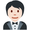 Person In Tuxedo Light Skin Tone Element from Twemoji Emoji Set