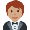 Person In Tuxedo Medium Skin Tone Element from Twemoji Emoji Set