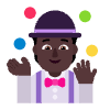 Person Juggling Flat Dark Element from Fluent Emoji Flat Set