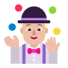 Person Juggling Flat Medium Light Element from Fluent Emoji Flat Set
