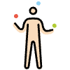 Person Juggling Light Skin Tone Element from OpenMoji Emoji Set