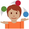 Person Juggling Medium Skin Tone Element from Twemoji Emoji Set