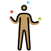 Person Juggling Medium Skin Tone Element from OpenMoji Emoji Set