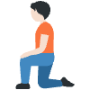 Person Kneeling Light Skin Tone Element from Twemoji Emoji Set