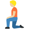 Person Kneeling Medium Light Skin Tone Element from Twemoji Emoji Set