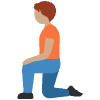 Person Kneeling Medium Skin Tone Element from Twemoji Emoji Set
