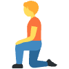 Person Kneeling Element from Twemoji Emoji Set