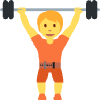 Person Lifting Weights Element from Twemoji Emoji Set