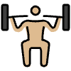 Person Lifting Weights Medium Light Skin Tone Element from OpenMoji Emoji Set