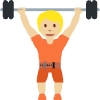 Person Lifting Weights Medium Light Skin Tone Element from Twemoji Emoji Set