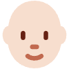 Person Light Skin Tone Bald Element from Twemoji Emoji Set